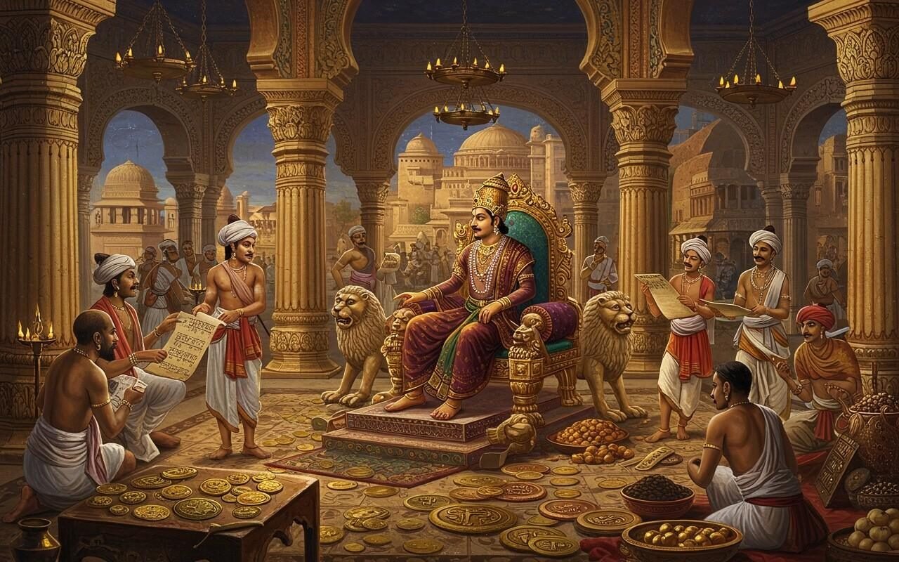 Gupta EMpire image in old painting